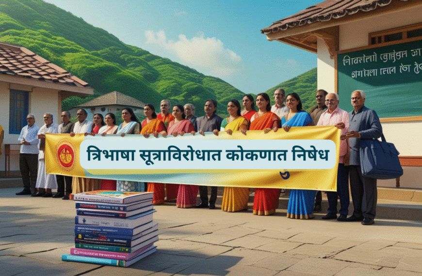 त्रिभाषा सूत्राविरोधात कोकणात निषेध