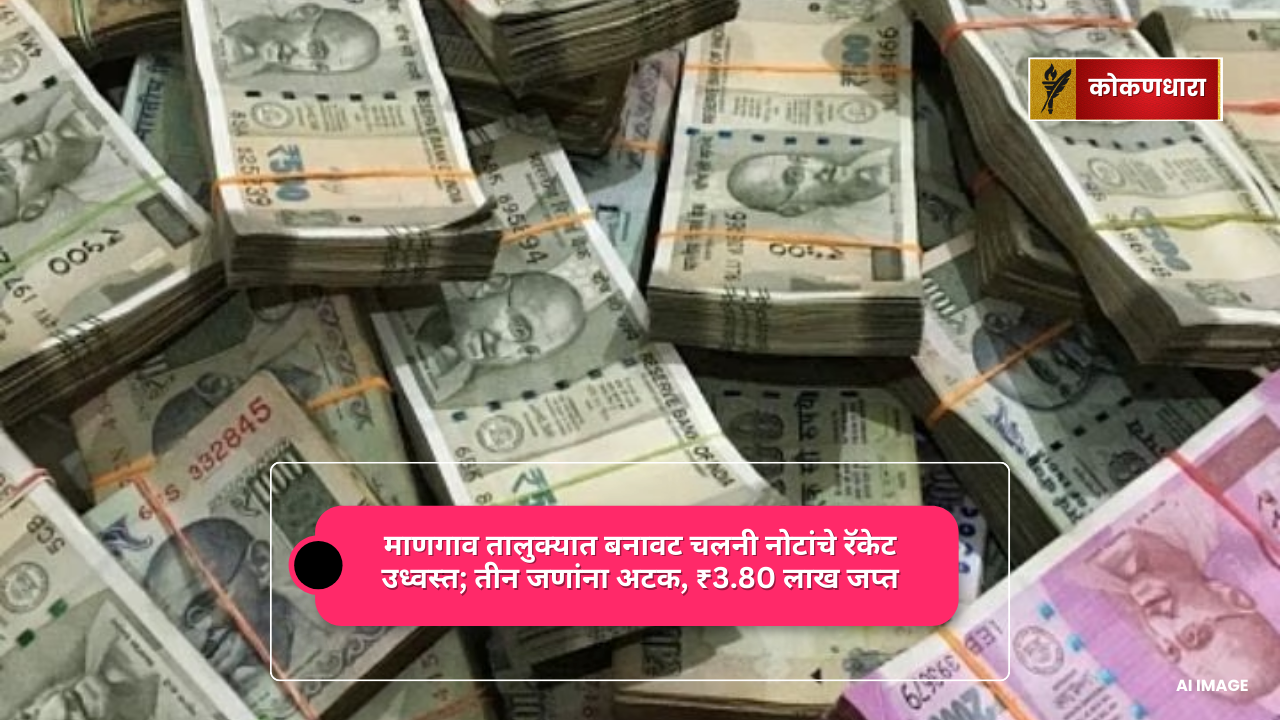 माणगाव तालुक्यात बनावट चलनी नोटांचे रॅकेट उध्वस्त