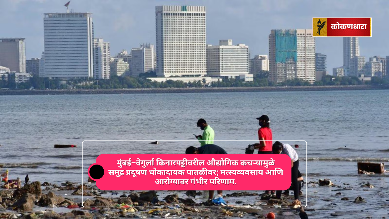 मुंबई–वेगुर्ला किनारपट्टीवर समुद्र प्रदूषणाचा गंभीर धोका