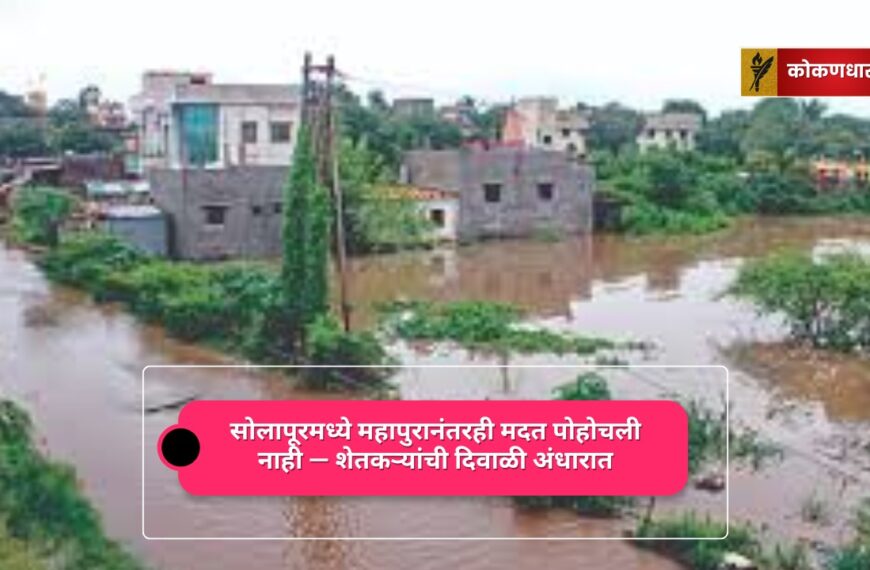 सोलापूरमध्ये महापुरानंतरही मदत पोहोचली नाही — शेतकऱ्यांची दिवाळी अंधारात