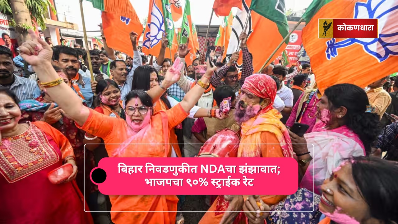 बिहार निवडणुकीत NDAचा झंझावात; भाजपचा ९०% स्ट्राईक रेट