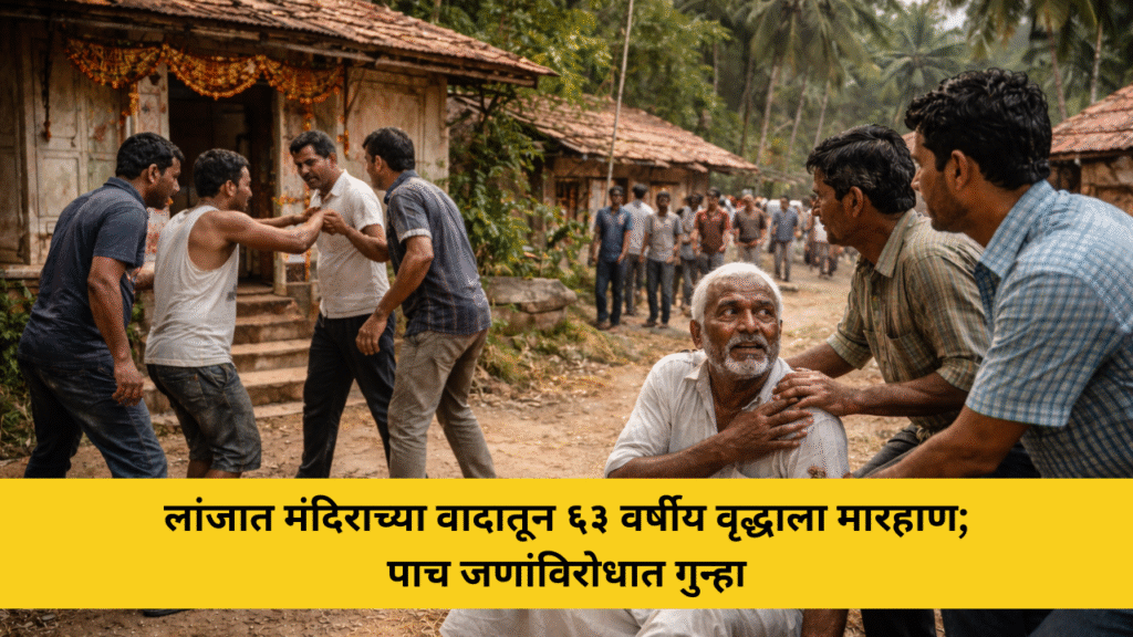 लांजात मंदिराच्या वादातून ६३ वर्षीय वृद्धाला मारहाण; पाच जणांविरोधात गुन्हा 6 konkandhara 23 2