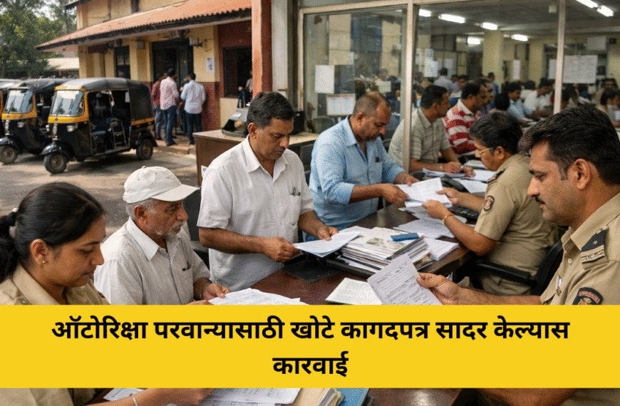 ऑटोरिक्षा परवान्यासाठी खोटे कागदपत्र सादर केल्यास कारवाई