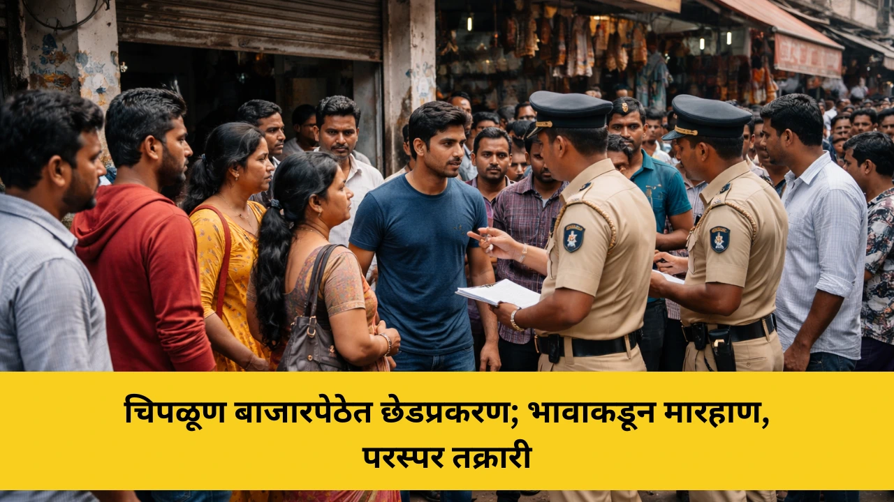 चिपळूण बाजारपेठेत छेडप्रकरण; भावाकडून मारहाण, परस्पर तक्रारी