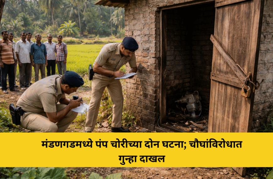 मंडणगडमध्ये पंप चोरीच्या दोन घटना; चौघांविरोधात गुन्हा दाखल
