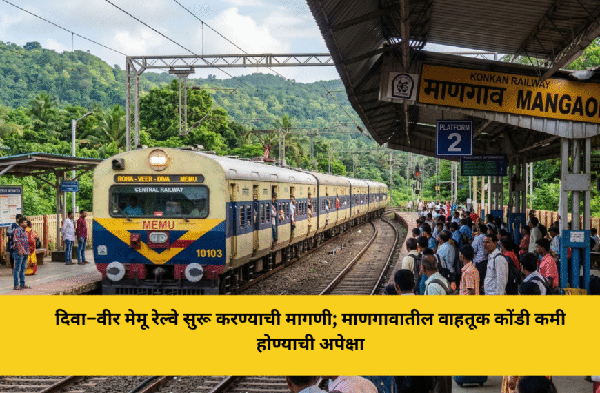 दिवा–वीर मेमू रेल्वे सुरू करण्याची मागणी; माणगावातील वाहतूक कोंडी कमी होण्याची अपेक्षा