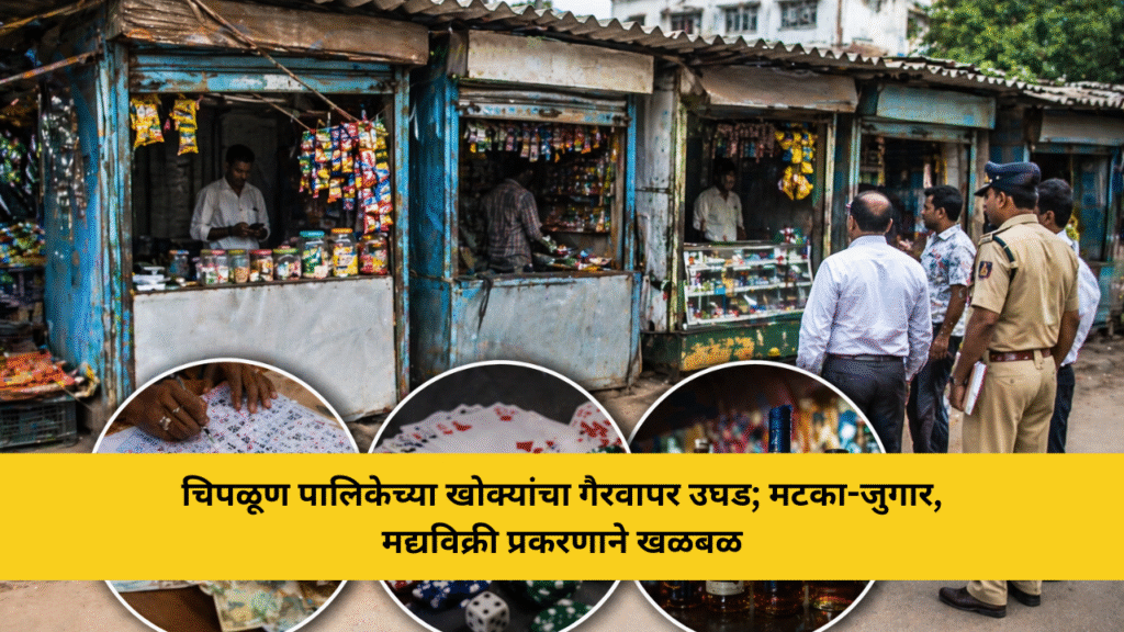 धक्कादायक! चिपळूण पालिकेच्या जागेतील खोक्यांचा गैरवापर उघड; मटका-जुगार, मद्यविक्रीने खळबळ 2 konkandhara 3 2