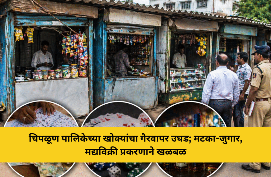 धक्कादायक! चिपळूण पालिकेच्या जागेतील खोक्यांचा गैरवापर उघड; मटका-जुगार, मद्यविक्रीने खळबळ