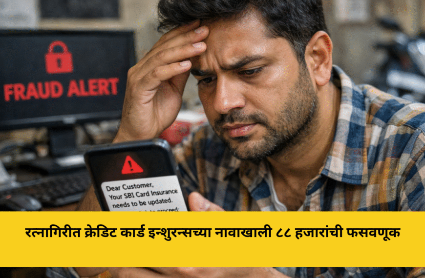 रत्नागिरीत क्रेडिट कार्ड इन्शुरन्सच्या नावाखाली ८८ हजारांची फसवणूक