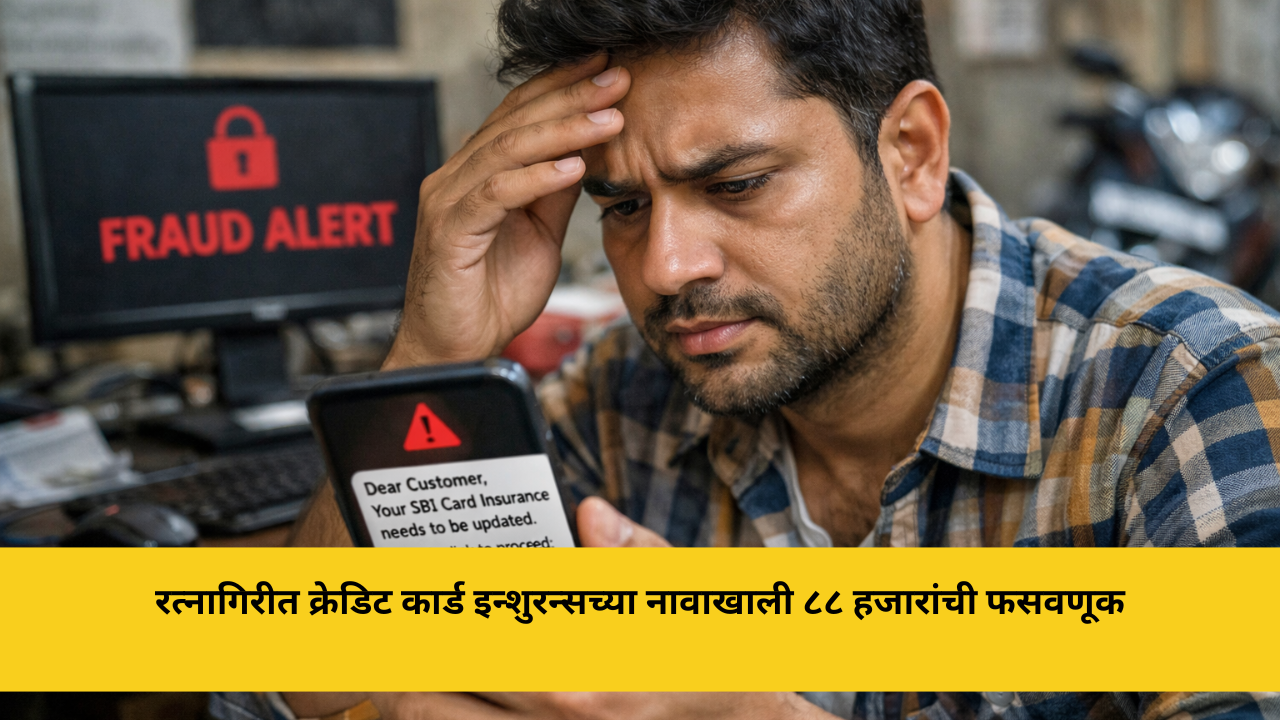 रत्नागिरीत क्रेडिट कार्ड इन्शुरन्सच्या नावाखाली ८८ हजारांची फसवणूक