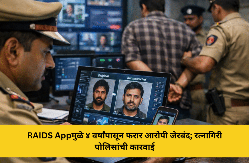 RAIDS Appमुळे ४ वर्षांपासून फरार आरोपी जेरबंद; रत्नागिरी पोलिसांची कारवाई