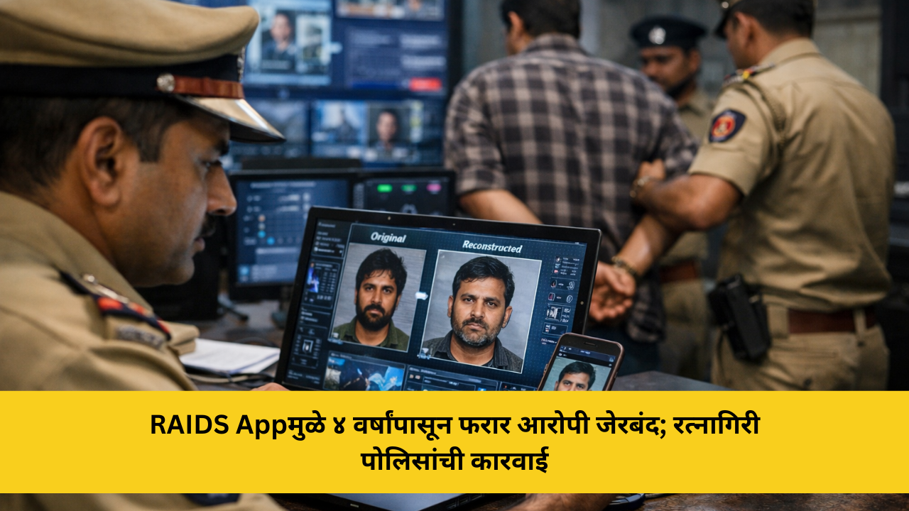 RAIDS Appमुळे ४ वर्षांपासून फरार आरोपी जेरबंद; रत्नागिरी पोलिसांची कारवाई