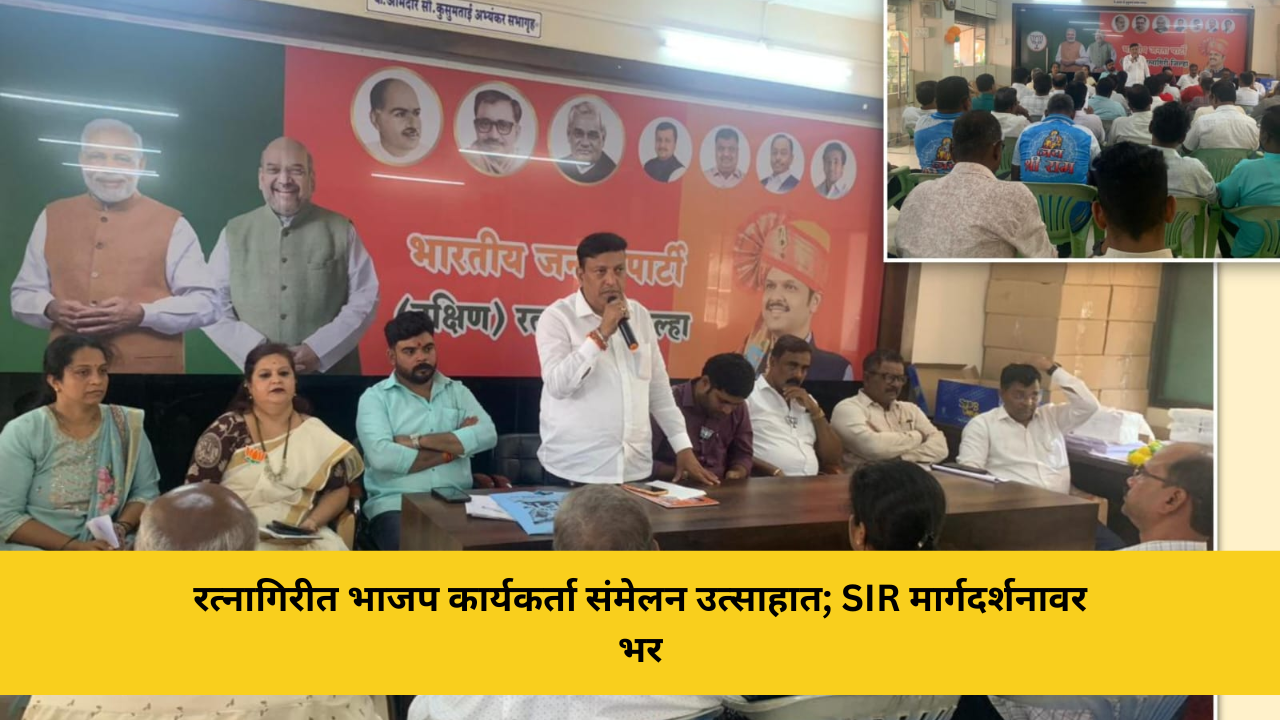 रत्नागिरीत भाजप कार्यकर्ता संमेलन उत्साहात; SIR मार्गदर्शनावर भर