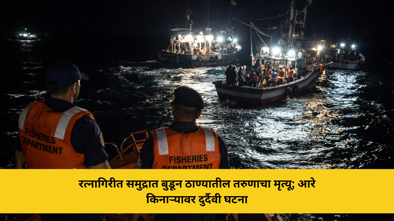 रत्नागिरीत समुद्रात बुडून ठाण्यातील तरुणाचा मृत्यू; आरे किनाऱ्यावर दुर्दैवी घटना