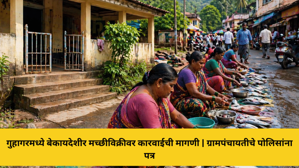 गुहागरमध्ये बेकायदेशीर मच्छीविक्रीवर कारवाईची मागणी | ग्रामपंचायतीचे पोलिसांना पत्र
