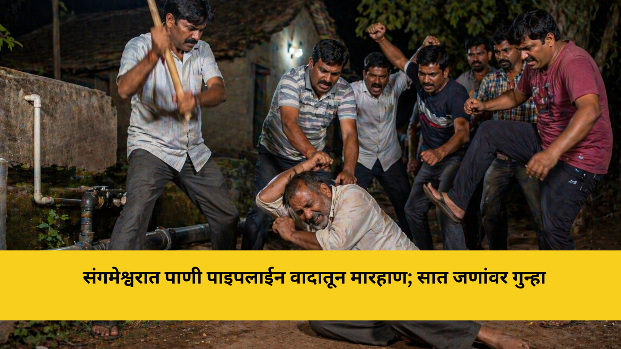 संगमेश्वरात पाणी पाइपलाईन वादातून मारहाण; सात जणांवर गुन्हा