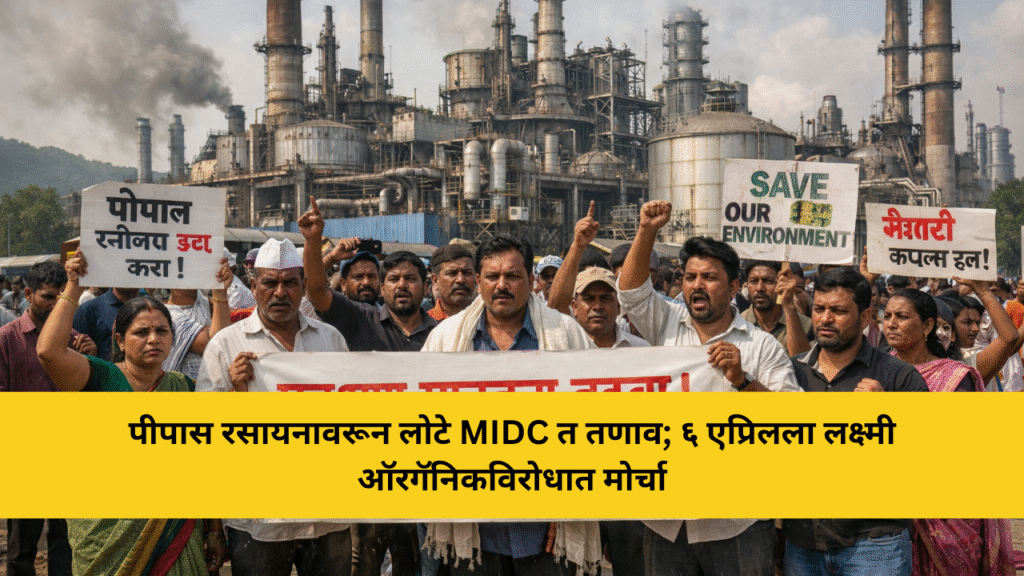 पीपास रसायनावरून लोटे एमआयडीसीत तणाव; ६ एप्रिलला खेडमध्ये लक्ष्मी ऑरगॅनिकविरोधात मोर्चा 2 पीपास रसायनावरून लोटे MIDCत तणाव; ६ एप्रिलला लक्ष्मी ऑरगॅनिकविरोधात मोर्चा
