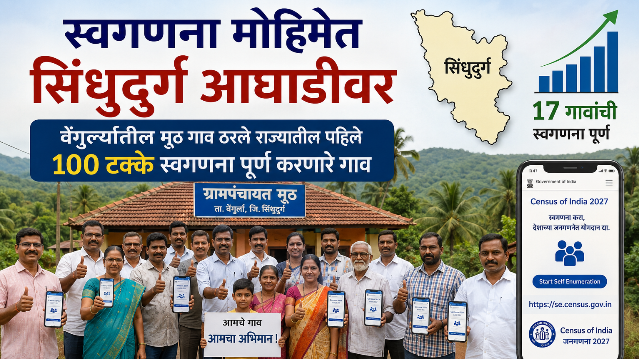 स्वगणना मोहिमेत सिंधुदुर्ग आघाडीवर